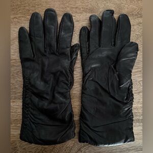 Calvin Klein Brown Leather Gloves Size S